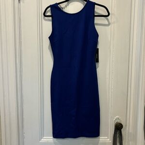 Lulus royal blue backless midi dress